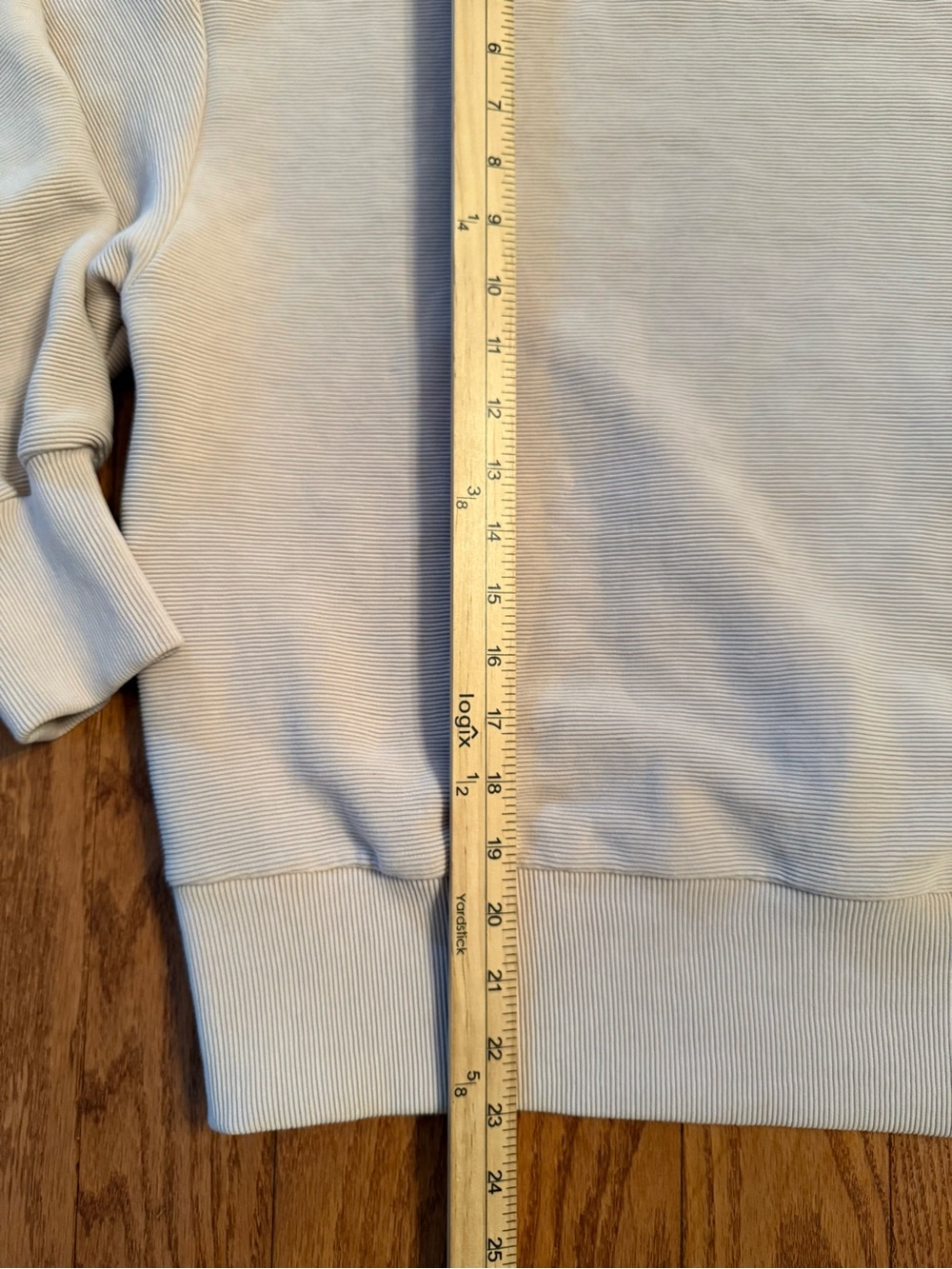 Varley Milton Ribbed Sweatshirt Side Zips Mushroom, SIZE XL - Picture 6 of 8